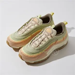 Nike Air Max 97 女鞋 綠色 黃色 粉色 復古 流線 破壞 拼接 氣墊 運動 休閒鞋 DQ5073-381