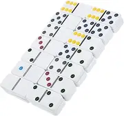 LOPUNER 28pcs Dominoes Engaging Blocks for Family Fun Indoor Outdoor Games Promotes Hand Eye Coordination Creativity Ages