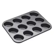 Mastercraft BLK 35.5x26.5cm Non-Stick Heavy Base 12-Cup Friand Baking Mould Pan