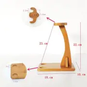 Bamboo Small Vertical Samurai Sword Stand Tanto Display Rack Double Holder 22 cm