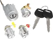 ACROPIX Ignition Switch Door Lock Cylinder with Key for Toyota Pickup Hilux LN80 LN85 LN90 LN105 LN108 69058-60041 D2191608 1 Set Car Parts