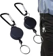 [Generic] Keychain for Keys - Retractable Keychain Multipurpose Retractable Key Ring - Outdoor Keychain Compact Key Holder Clip for Keys Small Tools