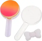CALLARON 1 Set Lollipop Shape Makeup Foundation Applicator Puff Portable Soft Cosmetic Powder Sponge with Cut for Precise Application No Powder Waste for Finish