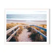 Follow Me Framed Printed Wall Art - White