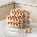 Kitchen Large Capacity 10 Grid Egg Fridge Storage Box Egg Tray Organizer