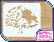 Tree Pattern B Stencil Mylar Airbrush Spray Paint Wall Craft Home Nature Flower