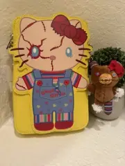 Hello Kitty Chucky Crossbody Bag Purse w Plush Bear Universal Studios NEW Sanrio