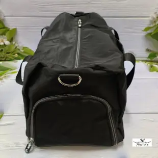 【Misstery】旅行袋多功能休閒旅遊側背包旅行袋-黑(防潑水面料)