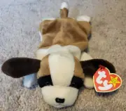 NWT 1996 Ty Original Beanie Baby Bernie the St. Bernard Dog Plush Stuffed Animal