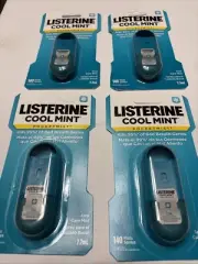 (4) Listerine Pocketmist Cool Mint Oral Care Mist 4x7.7 ml (140 Sprays)