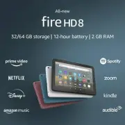 Tablet Fire 8" HD display, 32 GB, designed for portable entertainm.