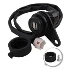 Sleek Black Charger Adapter Phone Charger Double USB Port for Honda MT 09 MT 07