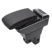 Black ABS Car Armrest Console Storage Box Organizer for Honda Fit Jazz 2009-2013