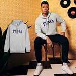 PUMA 彪馬 帽T SQUAD 男款 灰 藍 抽繩 毛圈布 大口袋 E.SO 瘦子 著用款 連帽上衣 68125304