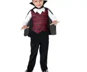 Kids Girl Boy Halloween Vampire Cape Cloak Party Costume Vest pants outfits 6-9y
