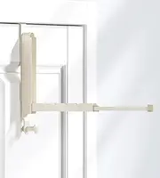 KitchLife Over Door Drying Rack, Foldable Hook Portable Space Saving Hanger for 1 3/4" Doors for Laundry Bathroom Bedroom Clothes Coat Towel Rack, Travel & Home Use, Ivory