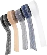AKOOSY 5Rolls Iron Hemming Tape for Pants Self Adhesive Repair No Sew Alteration for Jeans Skirts and Trousers Easy to Use and Cut Durable Material