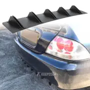 For Mitsubishi Lancer EVO Black Rear Bumper Diffuser 10 Shark Fin Splitter Chin (for: Mitsubishi)