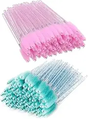 200 PCS Crystal Mascara Wands Eyelash Brushes, Eyebrow Brush Applicator Spoolie Brush Cosmetic Makeup Brush Tool Kits for EyeLash Extension Supplies and Makeup
