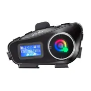 Helmet Bluetooth Intercom Headset Interphone Earphone with Led Light FM