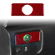 Red Dim Light Switch Button Cover Sticker Carbon Fiber For Honda Accord 13-2017 (for: Honda)