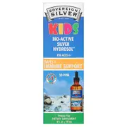 Sovereign Silver, Kids Bio-Active Silver Hydrosol, Daily+ Immune Support, Ages 4+, 10PPM, 4 fl oz (118 ml) (10 PPM per 1.6 ml)