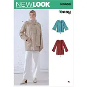 New Look Sewing Pattern N6639 Misses' Poncho and Jackets