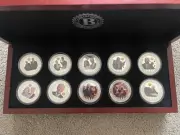 Joe Biden Bradford Exchange Legacy set 10 coin Silver & Gold plate w/box estate