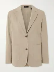 [Theory] Theory - Linen-blend Blazer - Taupe - US2 US 2 Brown