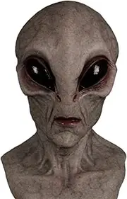 Alien Adult Grey Mask for Halloween, Realistic Alien Head Mask-Latex Full Head Masks-A