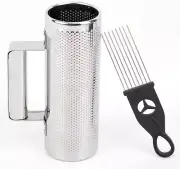 Metal Guiro Stainless Steel Hand Percussion Musical Instruments with Scraper 8"