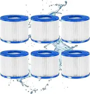uxcell 6-Pack Hot Tub Filter 2"x4.1"x3.1", Pool Filter Cartridge Replaces Accessories Screw-in Thread Filter with Inflatable Hot Tub/Spa Models/Springs Spa/Swimming
