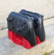 Nintendo Switch Dual RED Pro Controller Display Stand Accessory Holder Mount