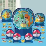 Pokemon Classic Table Centrepiece Kit 27pk Kids Pikachu Birthday Backdrops Decor