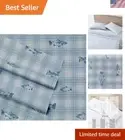 Soft and Cool Twin Cotton Sheet Set | Lodge-Inspired Methow Plaid Design