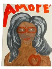 Acrylic on Canvas Art, 20 x 16 "Amore" Signed, Amazing Peice!