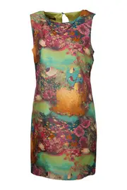 Vintage Fish Print Shift Dress--VER-DUL-VVF-PRI