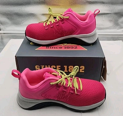 NEW Thorogood Women's Ast Low Pink Blush Shoes Size 7.5M Composite Toe (J4-A6)