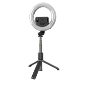L07 5" Ring Light 360 Degree Rotating Wireless Portable Selfie Stick Tripod For Mobile