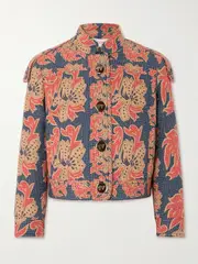 [Valentino Garavani] Valentino Garavani - Après L'hiver Cotton-blend Jacquard Jacket - Red - IT38 IT 38 Red