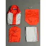 【全新免運】達新牌 飛馳型 兩件式 休閒套裝風雨衣 XL 兩件式雨衣 (附收納袋／橘灰色／飛馳型)