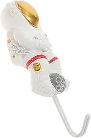 HOUDERCO Astronaut Wall Hook Traceless Self Adhesive Hooks for Towels Keys and Coats Creative Astronaut Design for Bathroom and Home Heavy Duty Space Saving