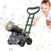 Bubble Lawn Mower - Bubble Blower - Bubble Blower Maker Machine, Dog Bubble Machine Lawn Mower Outdoor Toys for Kids, Electric Bubble Maker with Light and Music for Kids Ages 3+