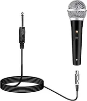 E I F E R High-Fidelity Dynamic Coil Wired Microphone - 3M Cable, 6.35mm Plug - Ideal for Portable Speakers, Mixing Consoles, DVD, KTV Audio Systems - Clear Sound