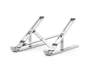 Techflo Adjustable Aluminium Laptop Desktop Stand Portable Desktop Mount Silver