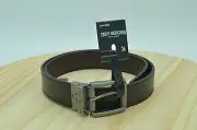 TRUE RELIGION Reversible Belt Men's 36 Lumin Textured Roller Twist Black/Brown