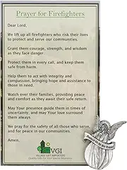 Guardian Angel Dashboard Magnet | “Protect Us As We Travel” | Car Accessory with Prayer Card for Firefighters