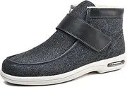 bumuam Women's Walking Shoes with Arch Support,Winter Warm Diabetic Shoes for Men Women Extra Wide Width Thermal Shoes for Edema and Swollen Feet