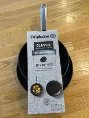 Calphalon Classic Nonstick Skillet Fry Frying Pan Set 8" 10" Hard-anodized New