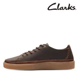 【Clarks】男鞋 Oakpark Low 仿生膠厚底復古感休閒鞋(CLM74667C)